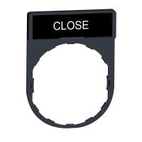 Ramka do mocowania etykiet 30x40mm czarna/czerwona z etykietą 8x27mm "CLOSE" Harmony XB4 | ZBY2314 Schneider Electric