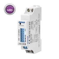 Licznik energii elektrycznej 1-fazowy, 40A, MID, wyjście impulsowe, podświetlenie, 1 moduł, DIN TH-3