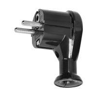 Wtyczka kątowa 2P+Z, Uni-Schuko, czarna | OR-AE-13261/B Orno