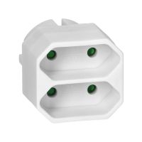 Rozgałęźnik 2x2P euro biały | OR-AE-13277/W Orno