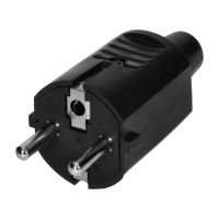Wtyczka 2P+Z Uni-Schuko, czarny | OR-AE-13259 Orno