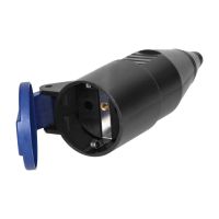 Gniazdo warsztatowe z klapką, 2P+Z Schuko, czarny (zestaw 12szt) | OR-AE-13257(GS)/12 Orno