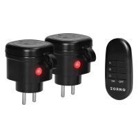 Zestaw bezprzewodowych mini gniazd sterowanych pilotem 2+1, IP44 | OR-GB-460 Orno