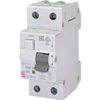 Wyłącznik różnicowoprądowy z członem nadprądowym 2P B 6A  30mA typ AC, KZS-2M | 002173101 Eti