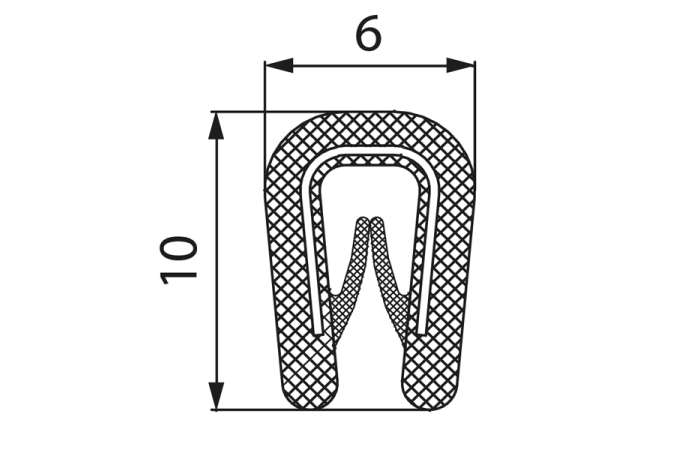 Osłona krawędziowa MCA 1,0-2,0mm, RAL9005 czarny (opak 100m) MCA002AB12 | MCA002AB12 Morek