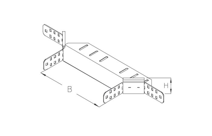 Element odgałęźny korytka, wysokość 60 mm RAA 60-10S | RAA 60-10S El-Puk