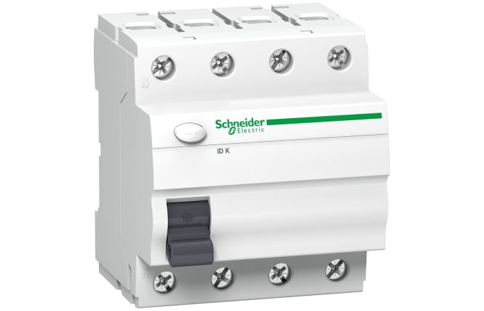 Wyłącznik r&oacute;żnicowoprądowy 4P 40A 30mA typ AC, IDK-40-4-30-AC, Acti 9