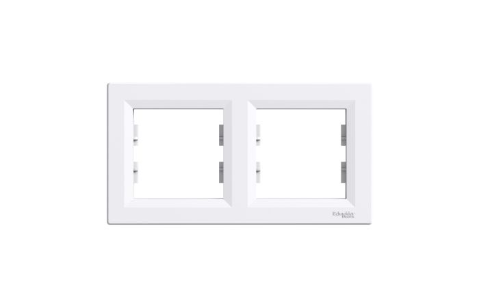 Ramka podw&oacute;jna, pozioma, biały, Asfora | EPH5800221 Schneider Electric