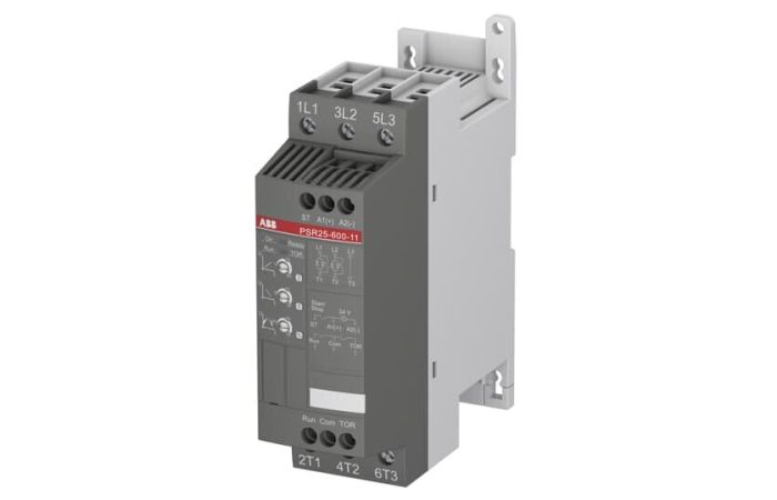 Softstart PSR25-600-11, napięcie zasilania 208-600V AC, 25A 11kW, sterowanie 24V AC/DC | 1SFA896108R1100 ABB