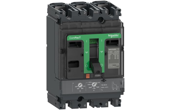 Wyłącznik mocy ComPacT NSX250F, 3P, 250A, 36kA, wyzwalacz termomagnetyczny TMD, ComPacT NSX  | C25F3TM250 Schneider Electric