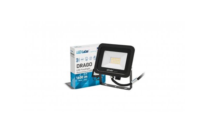 Naświetlacz LED DRAGO 20W 1800lm 4000K Biały Neutralny IP65 SLIM 3 lata gwar. | 17-0000-08 LED Labs