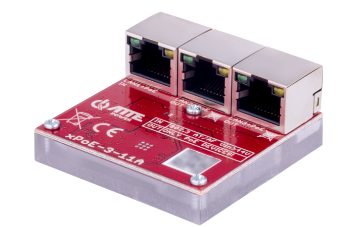 Switch PoE 3 portowy 10/100Mbps, extender (1xPoE IN 802.3at/af + 2xPoE OUT), zasilany z PoE | xPoE-3-11A Atte