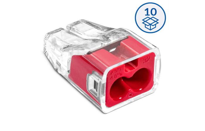 IDEALNA Szybkozłączka wtykowa SCP2 B10 transparentny/czerwony (woreczek = 10 szt.) | 88001001 Simet