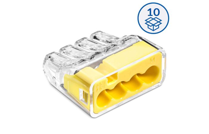 IDEALNA Szybkozłączka wtykowa SCP4 B10 transparentny/ż&oacute;łty (woreczek = 10 szt.) | 88001004 Simet
