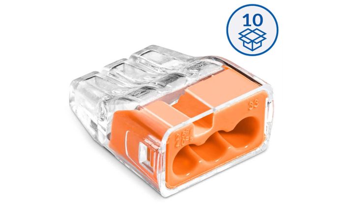 IDEALNA Szybkozłączka wtykowa SCP3 B10 transparentny/pomarańczowy (woreczek = 10 szt.) | 88001008 Simet