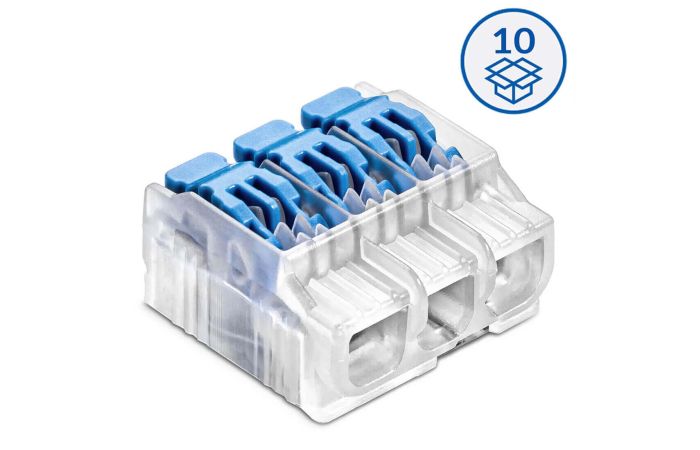 IDEALNA Szybkozłączka z dźwignią SCL3 B10 transparentny/niebieski (woreczek = 10 szt.) | 88001313 Simet