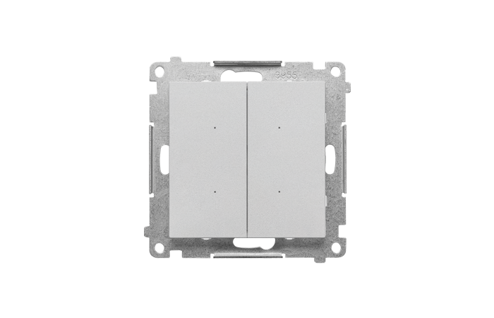 SWITCH D Sterownik przyciskowy oświetl podw&oacute;jny, ster smartfonem (moduł) Aluminium mat Simon 55 GO | TEW2W.01/143 Kontakt Simon