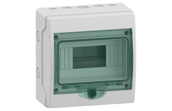 Rozdzielnica modułowa natynkowa 1x8 IP65 mMRV-1-8-NT-T drzwi transparentne, Mini Mureva  | 13443 Schneider Electric