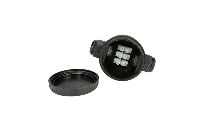 Puszka instalacyjna n/t PI-M666, 3P, IP66, pokrywa na gwint, średnica kabla 5-9mm, czarna | 63.66 Elektro-Plast Opat&oacute;wek