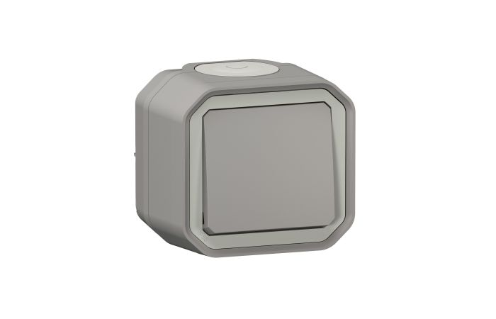 Łącznik schodowy 10A 250V IP55 komplet n/t, szary, Nowe Plexo | 069711L Legrand
