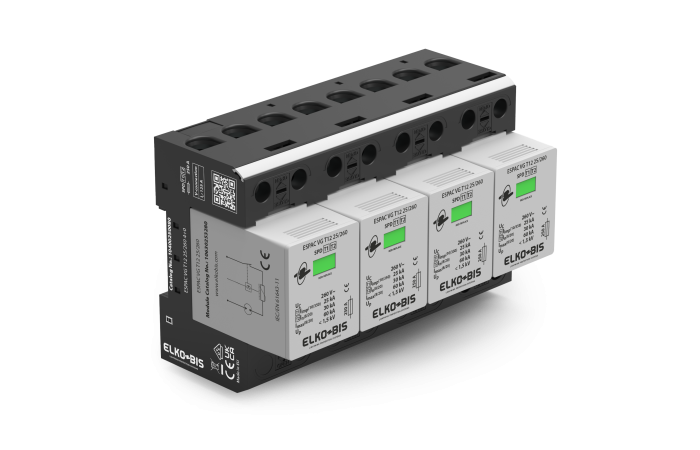 Ogranicznik&nbsp;przepięć ESPAC VG T12 25/260 4+0 | 10400250080 Elko-Bis