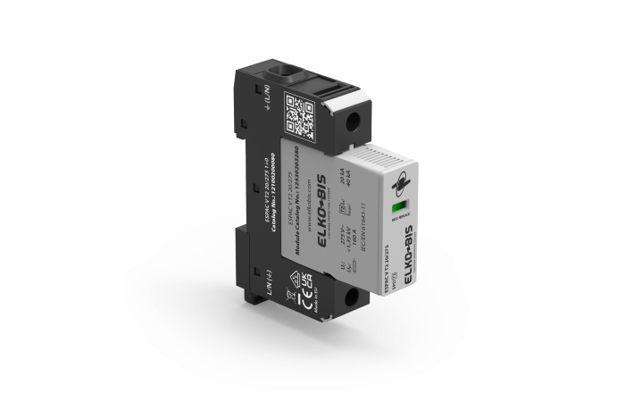 Ogranicznik&nbsp;przepięć ESPAC V T2 20/275 1+0 | 12100200080 Elko-Bis