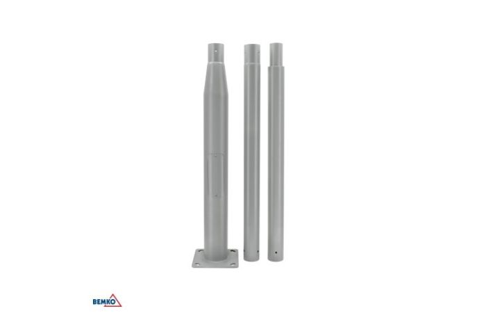 Słup oświetleniowy składany 3 metrowy 160X160mm FI60mm szary | C84-SSO-S3M-160-060-DG Bemko