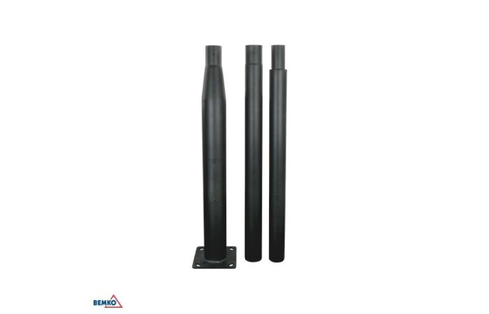 Słup oświetleniowy składany 3 metrowy 160X160mm FI60mm czarny | C84-SSO-S3M-160-060-BL Bemko