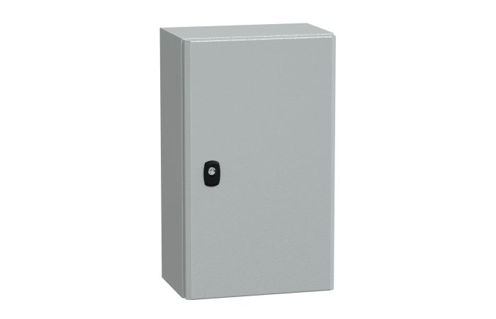 Obudowa wisząca Spacial S3D drzwi gładkie z pł. mont. 500x300x200 (WxSxG) IP66 IK10 RAL7035, Special | NSYS3D5320P Schneider Electric