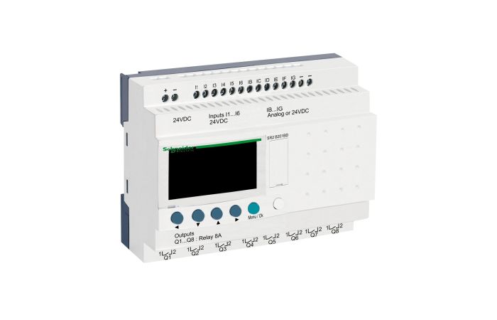 Przekaźnik programowalny 24VDC 6we 8wy Zelio Logic | SR2B201BD Schneider Electric