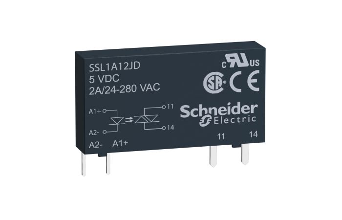 Przekaźnik półprzewodnikowy wejście 15-30V DC wyjście 24-280V AC, 2A Zelio Solid State Relays | SSL1A12BD Schneider Electric
