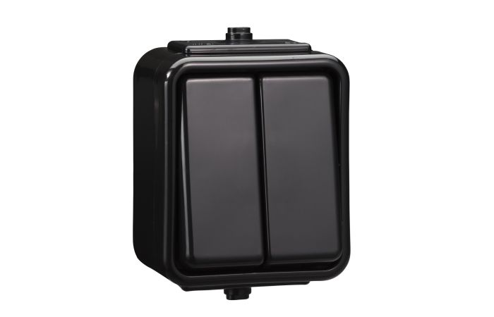 Łącznik hermetyczny natynkowy świecznikowy 10A IP44 czarny, Cedar | WNT500C05 Schneider Electric