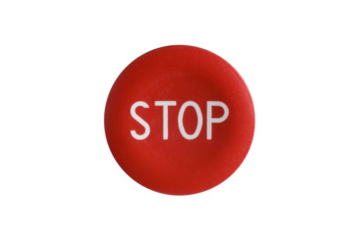 Wkładka do przycisku "STOP" Fi-22mm, czerwona, Harmony XB4 | ZBA434 Schneider Electric