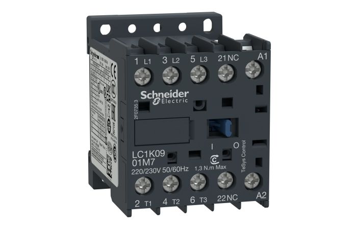 Stycznik mocy miniaturowy TeSys K 9A 3P 4KW 230V AC 1NC AC-3 zaciski skrzynkowe