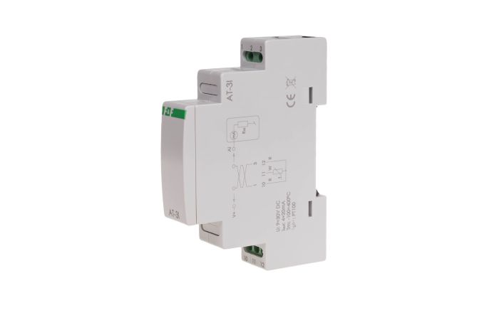 Przetwornik analogowy temperatury MAX-AT-3I dla PT-100 prądowy 4-20mA 1 moduł bez sondy | MAX-AT-3I F&F