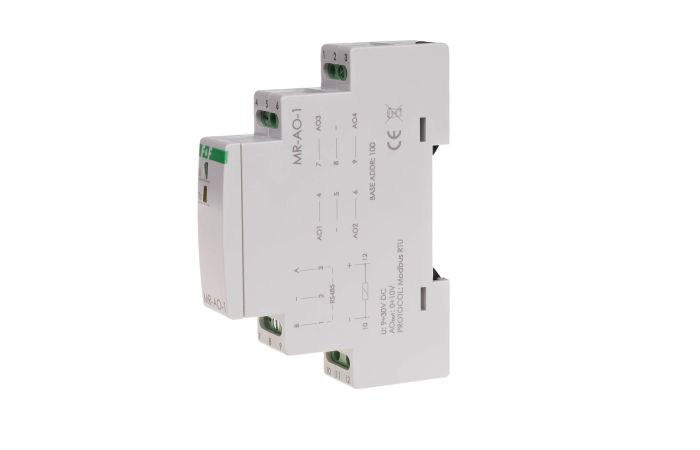 moduł rozszerzeń WYJŚĆ analogowych, z wyjściem MODBUS RTU, 1 moduł | MAX-MR-AO-1 F&F