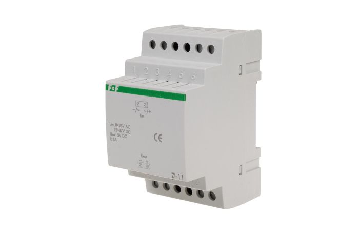 Zasilacz impulsowy ZI-11 wej. 8-28V AC, 12-37V DC wyj. 5V DC 3A | ZI-11 F&F