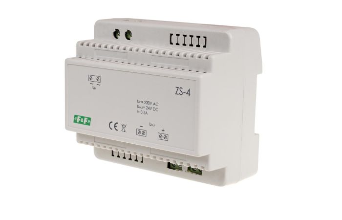 Zasilacz stabilizowany ZS-4 24V DC 0,5A | ZS-4 F&F