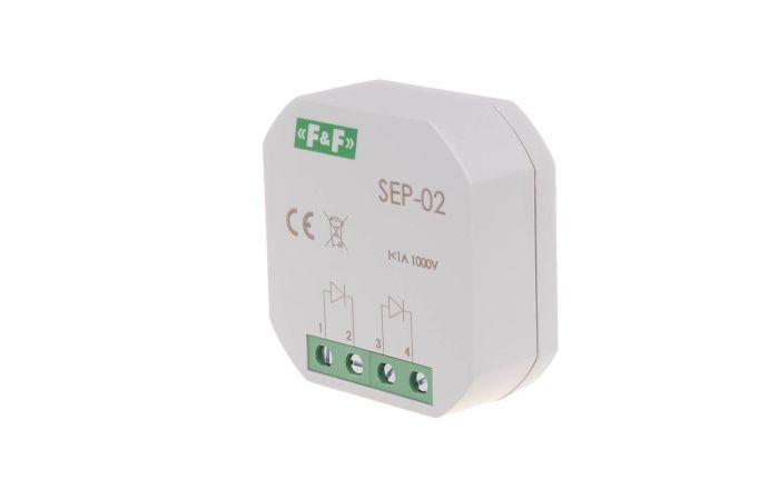 Separator sygnału wejściowego SEP-02 zasilanie 1A 1000V montaż w puszce podtynkowej Fi60 | SEP-02 F&F