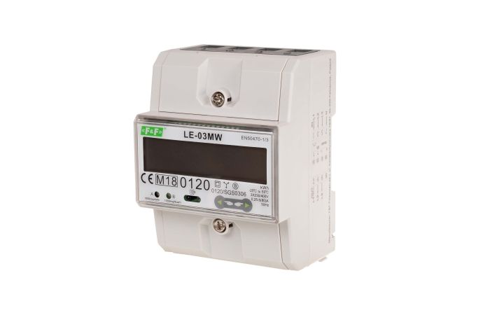 Licznik energii elektrycznej 3-fazowy 80A, MID | LE-03MW F&F