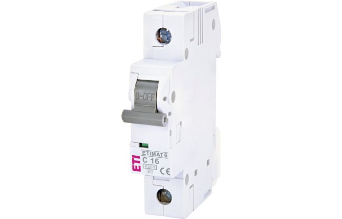Wyłącznik nadprądowy 1P C 16A 6kA AC ETIMAT 6 | 002141516 Eti