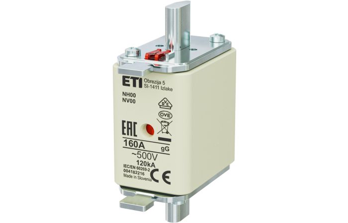 Wkładka bezpiecznikowa (topikowa) NH00 160A gG 500V zwłoczna | 004182216 Eti