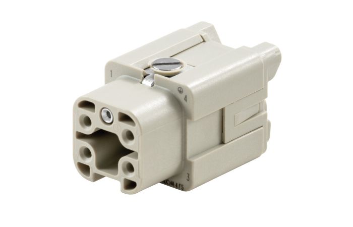 Wkład złącza żeński HDC HA 4 FS, wielkość 1, 4P+PE, 400V 16A, zaciski śrubowe | 1498400000 Weidmuller