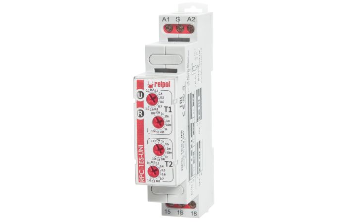 Przekaźnik dwuczasowy jednofunkcyjny 12/240V, 16A, RPC-1EA-UNI | 863186 Relpol