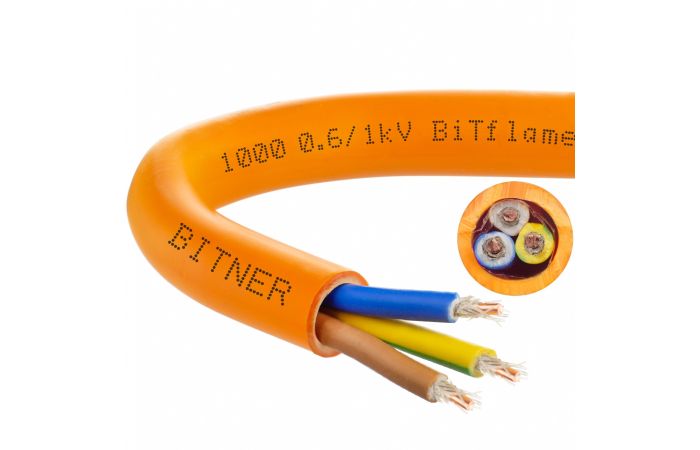 Kabel bezhalogenowy BITFLAME 1000 FE180/E90 3x2,5 0,6/1 kV BĘBEN | B62687 Bitner