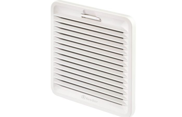 Filtr wylotowy, kratka wentylacyjna z filtrem G3, wymiar 3,otwór177x177mm, IP54 RAL7035 | 7F.02.0.000.3000 Finder