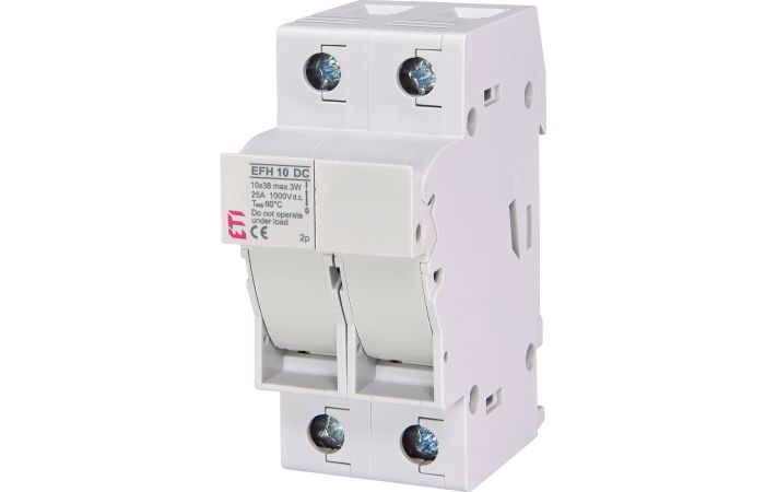 Podstawa bezpiecznikowa 2P 25A 1000V DC 10x38mm EFH 10 DC | 002540203 Eti