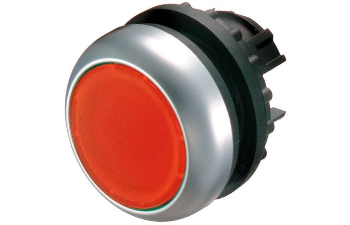 Napęd przycisku podświetlany z samopowrotem płaski, M22-DL-R, czerwony RMQ-Titan | 216925 Eaton