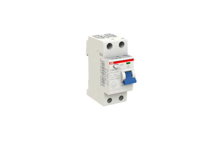 Wyłącznik r&oacute;żnicowoprądowy 2P 63A 30mA typ AC, F202 AC-63/0.03 STANDARD | 2CSF202001R1630 ABB