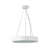 Plafon drewniany wisząca JASMIN C 470-W/M okrągła 47cm biały mat 3XE27 | 36504 Kanlux